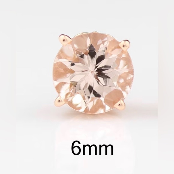 FOSSIL Gold and Pink Champagne Studs LARGE - Picture 1 of 8